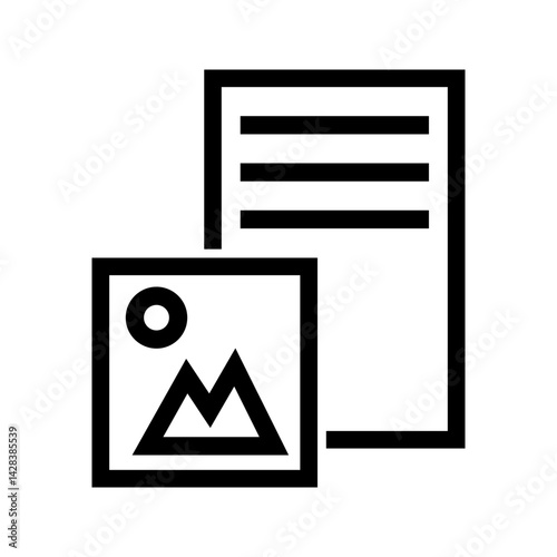 Picture Attachment icon vector image. Suitable for mobile apps, web apps and print media.