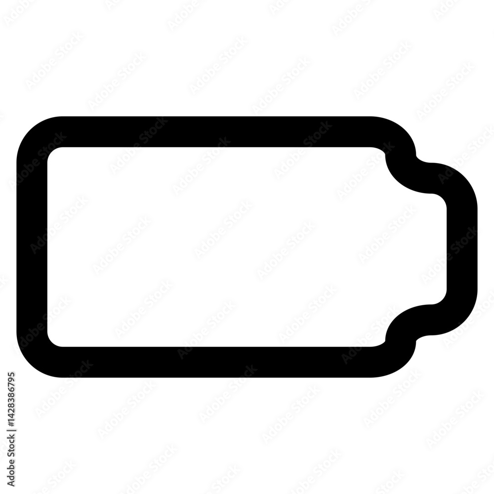 Naklejka premium simple empty battery 