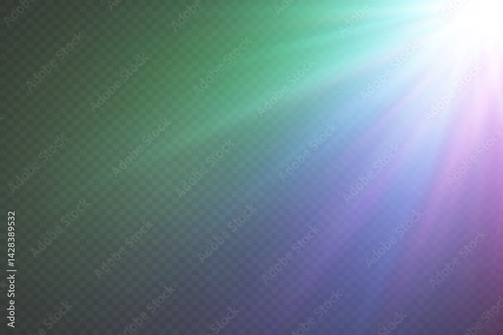 Obraz premium Light effect of flare and lenses, flash of light and explosion.