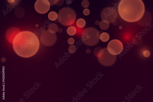 Abstract red lights bokeh and sparks. Vector illustration EPS10