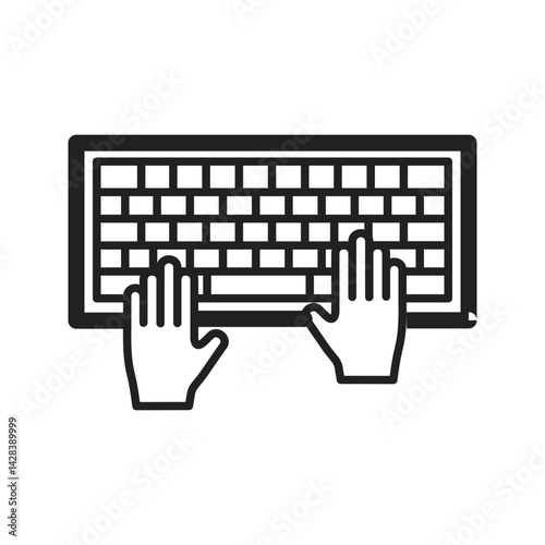 Using Keyboard icon vector image. Suitable for mobile apps, web apps and print media.