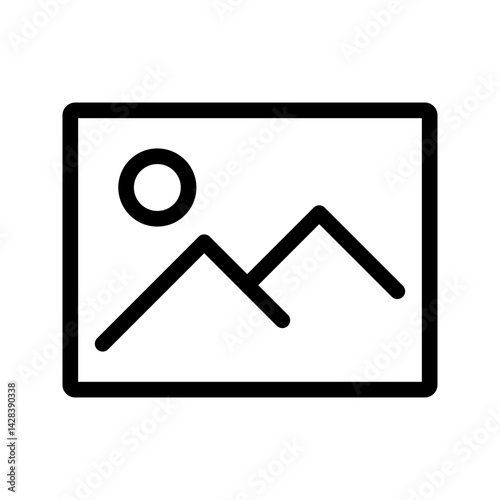 View Image icon vector image. Suitable for mobile apps, web apps and print media.