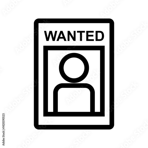 Wanted Poster icon vector image. Suitable for mobile apps, web apps and print media.