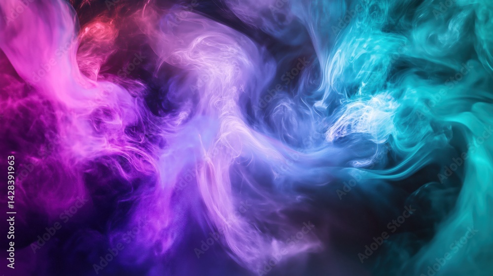 abstract, render, 3d, background, illustration, Vibrant purple and teal smoke cloud abstract background, modern artistic texture abstract, render, 3d, background, illustration, Vibrant purple and teal smoke cloud abstract background, modern artistic texture