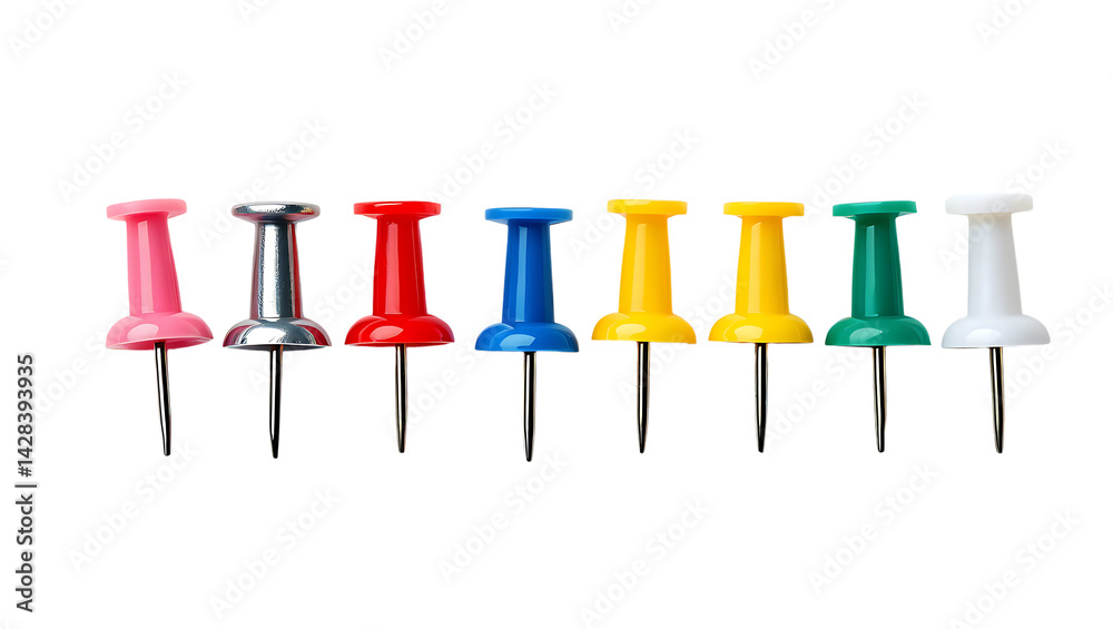 push pins isolated on white push pins isolated on white