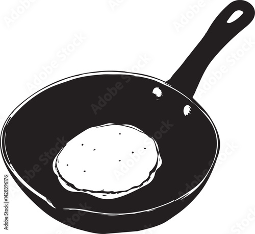 fried egg in a frying pan