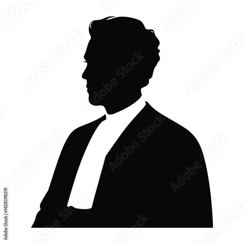 A lawyer man vector on a white background
