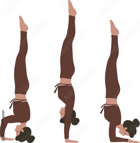 Set of yoga poses vector clipart
