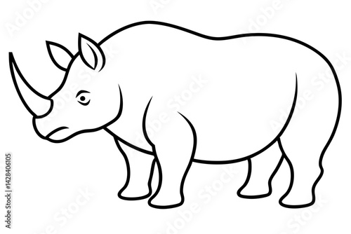 Geometric Rhino Outline