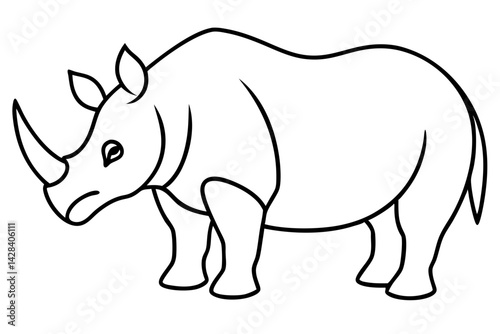 Geometric Rhino Outline