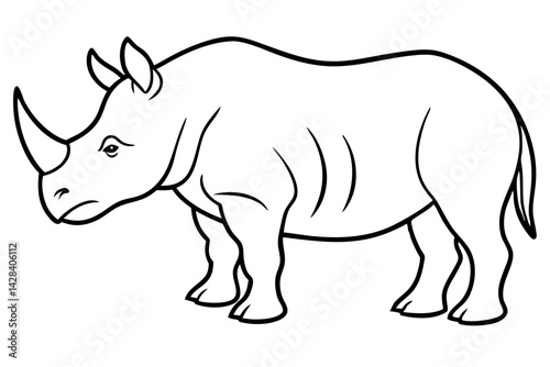 Geometric Rhino Outline