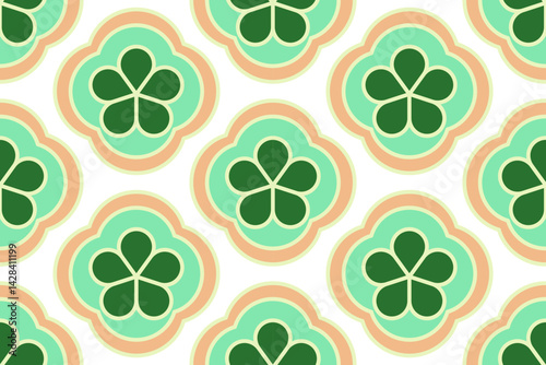 seamless background with green leaves