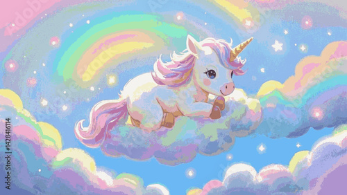 Pastel prance unicorn isolated watercolor vector illustration svg  