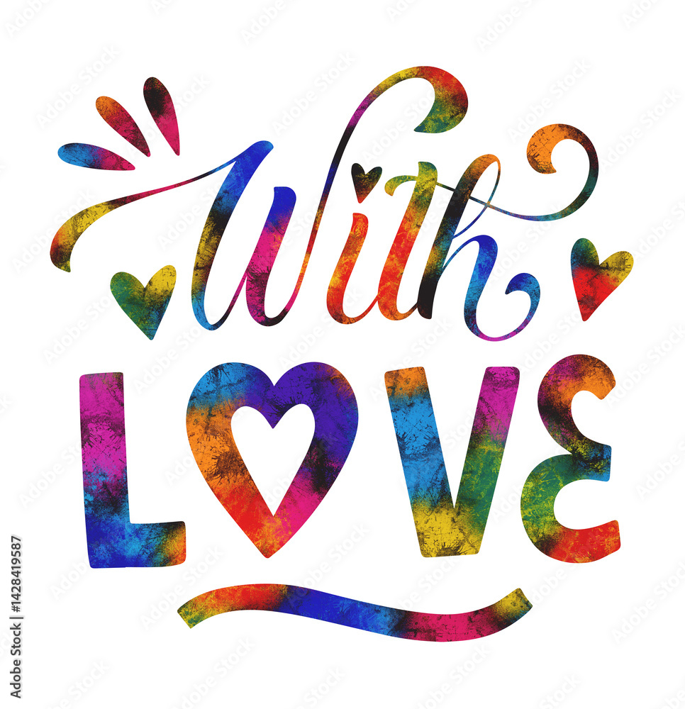 Wedding lettering with love