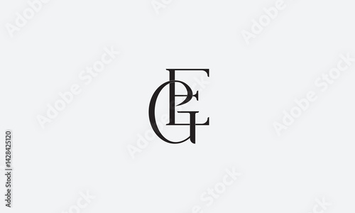 GE, EG , G , E, Abstract Letters Logo Monogram	