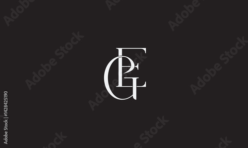 GE, EG , G , E, Abstract Letters Logo Monogram	