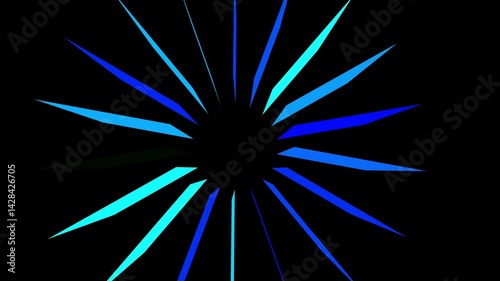 A symmetrical digital artwork featuring overlapping blue, green, and cyan ellipses, creating a vibrant, dynamic, and hypnotic illusion of depth and motion. High-precision, turbine engine