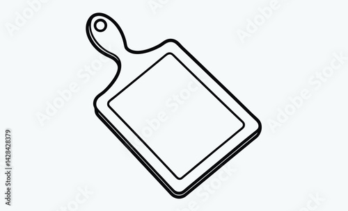Cutting board silhouette,  Kitchen Cutting Boards Silhouette in various poses isolated on white background 