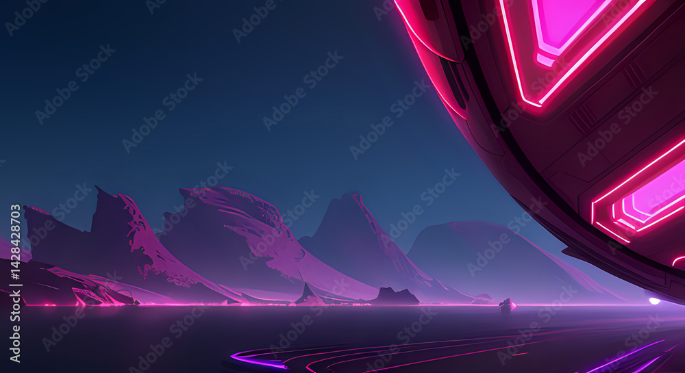 Raumschiff auf Planeten