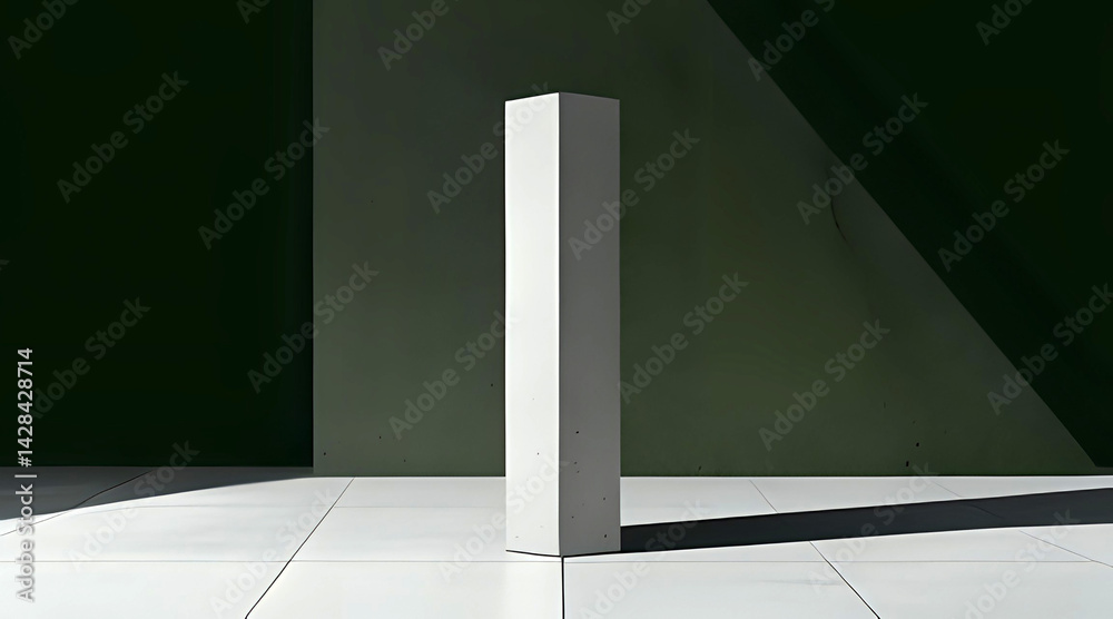 Beton Säule vor dunklem Hintergrund