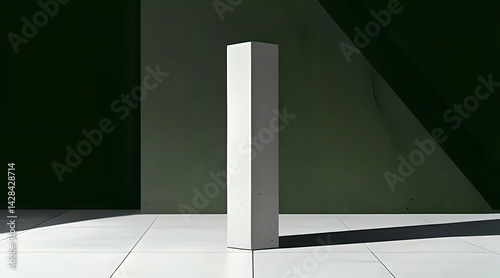 Obraz na płótnie Beton Säule vor dunklem Hintergrund w salonie