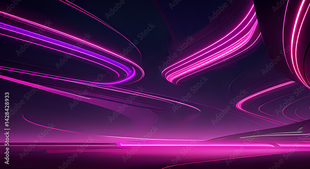 pinke neon Spuren