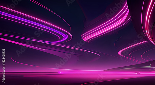 pinke neon Spuren