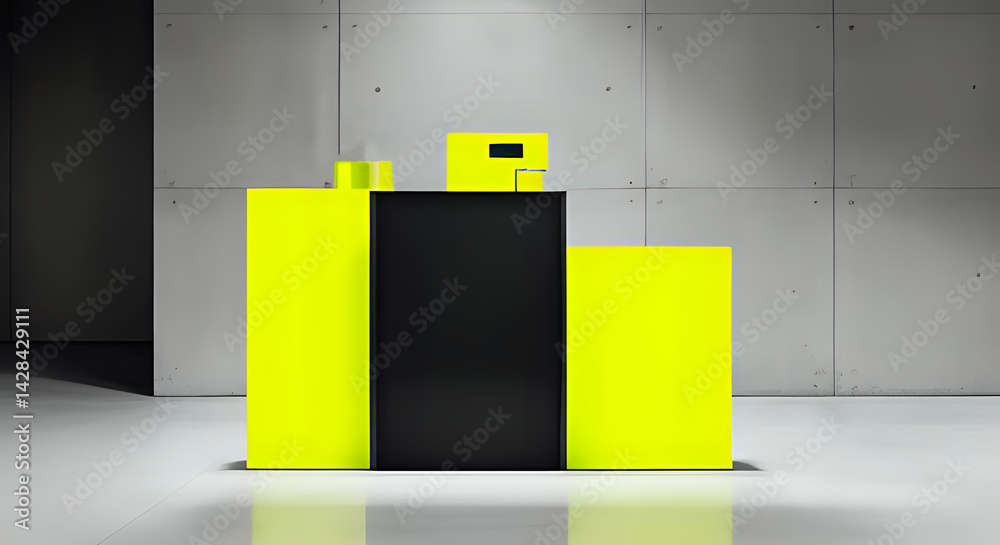 gelbes neon Pult