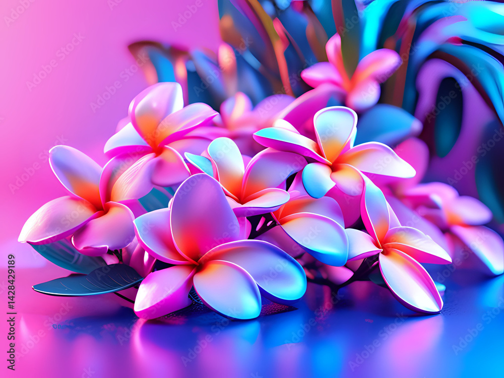 abstrakter Frangipani