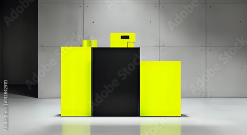 Obraz na płótnie gelbes neon Pult w salonie