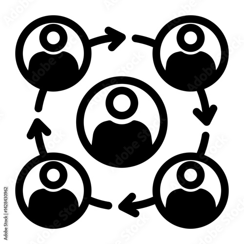 This is a Team icon from the Organization icon collection with Mixed style