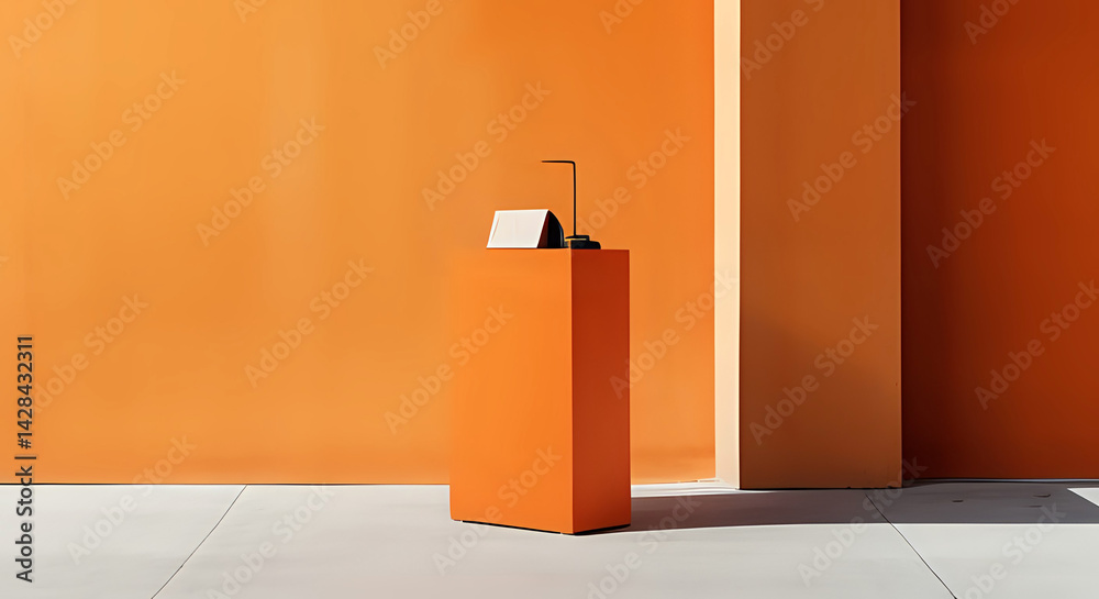 Oranges Präsentations Pult