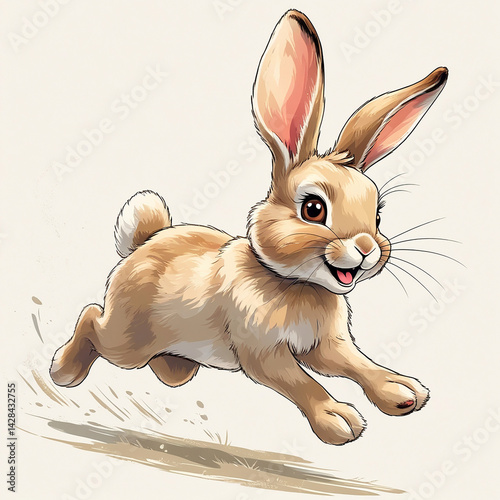Obraz na płótnie laufender Hase w salonie