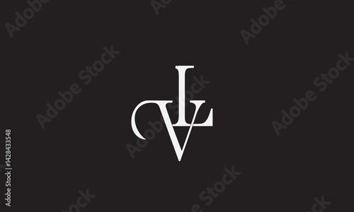 VL, LV, L, V Abstract Letters Logo Monogram	