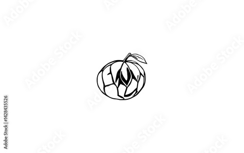 Amra Fruit – AI-Driven Drawing of Wrinkled Oval Fruit with Pointed Ends