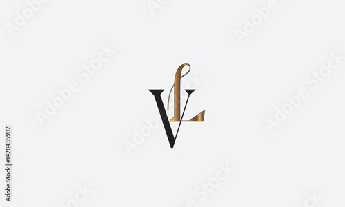 VL, LV, L, V Abstract Letters Logo Monogram	
