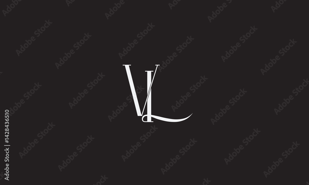 Obraz premium VL, LV, L, V Abstract Letters Logo Monogram 