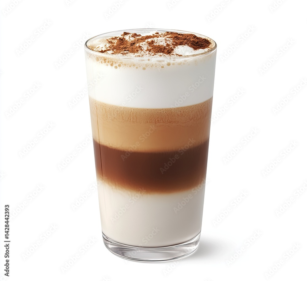 Latte with layered crema Latte with layered crema