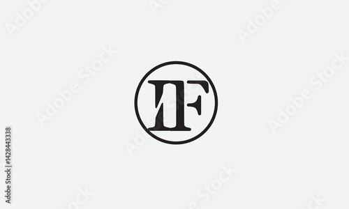 IF, FI , F , I , Abstract Letters Logo Monogram	