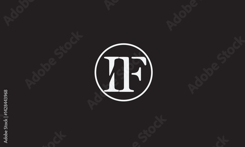 IF, FI , F , I , Abstract Letters Logo Monogram	