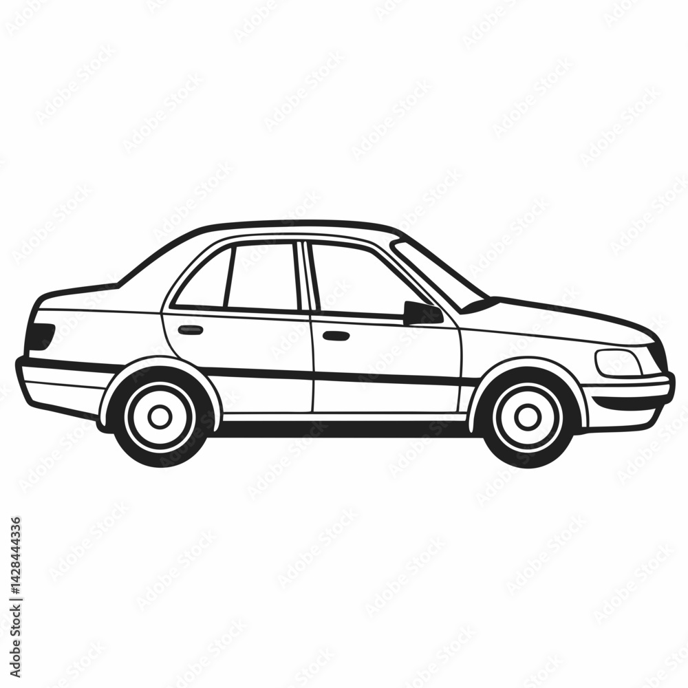 Obraz premium black and white car