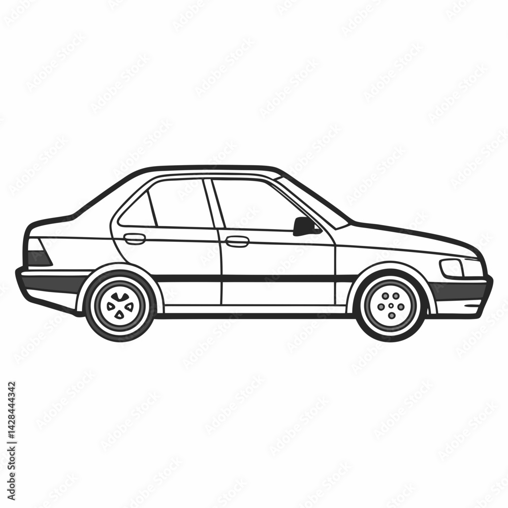 Obraz premium black and white car