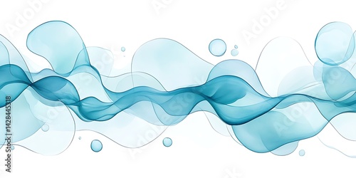 a blue wave of water on a white background