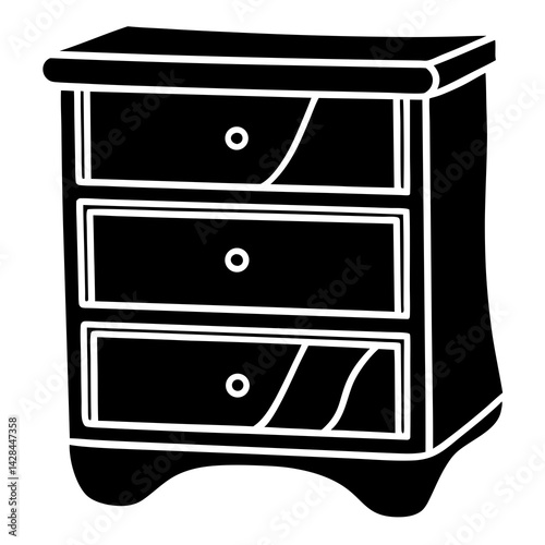 "Premium Sock Drawer Icon AI Graphic Design on White Background 