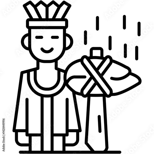 Stone Age Icon Vector Element