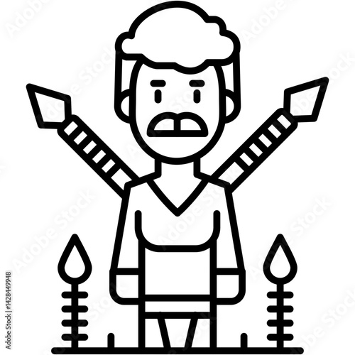 Caveman Icon Vector Element