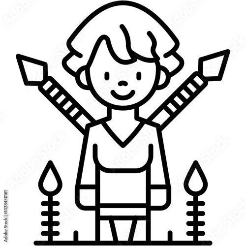 Caveman Icon Vector Element