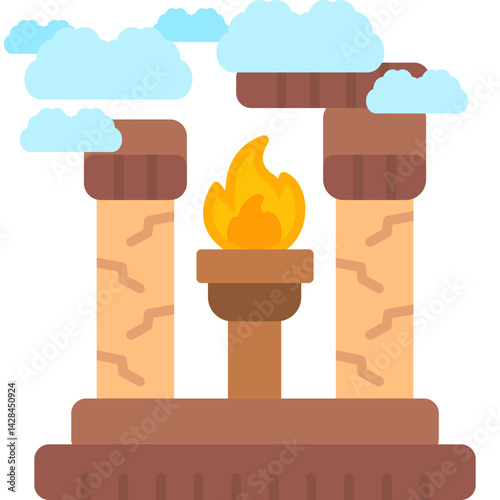 Torch Icon Vector Element