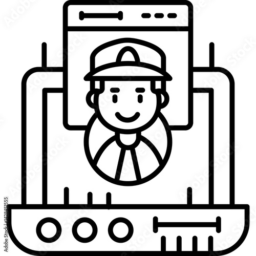 Web Manager Icon Vector Element