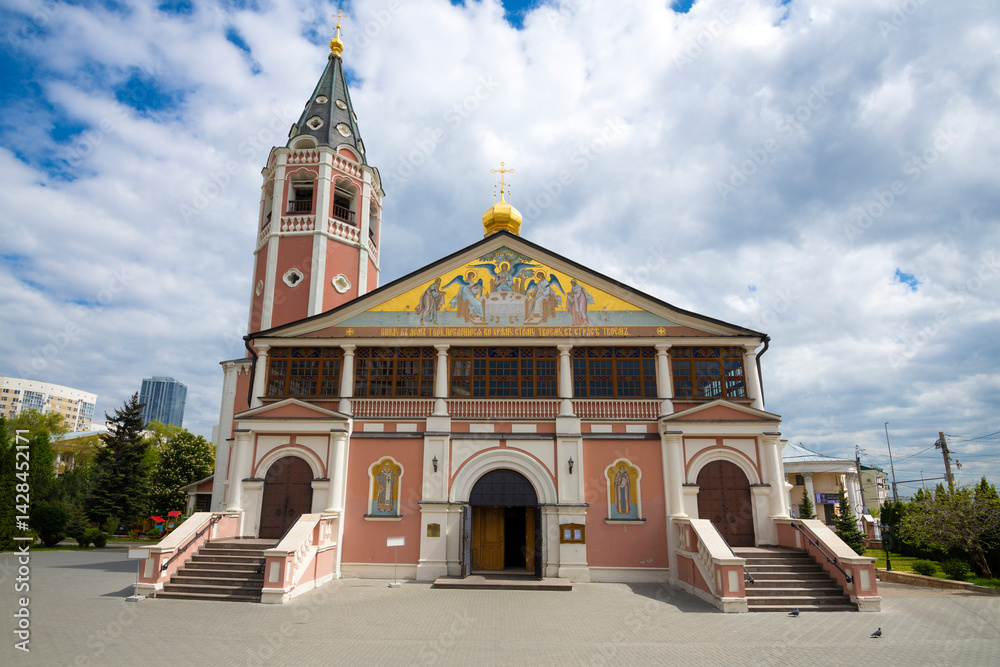 The ancient Cathedral of the Life-Giving Trinity (1689-1695) on a May day, Saratov